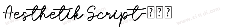 Aesthetik Script字体转换